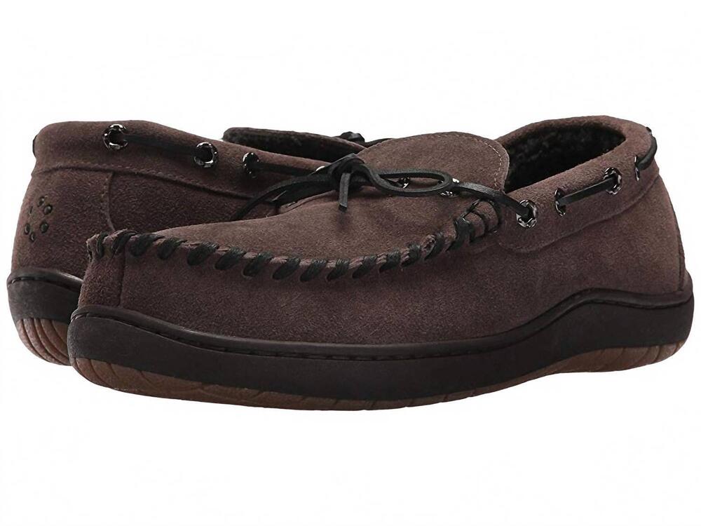 NEW TEMPUR-PEDIC men's therman moccasin slipper - wide in chocolate